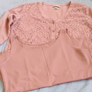 Van Heusen Lace Cardigan and Tank Set